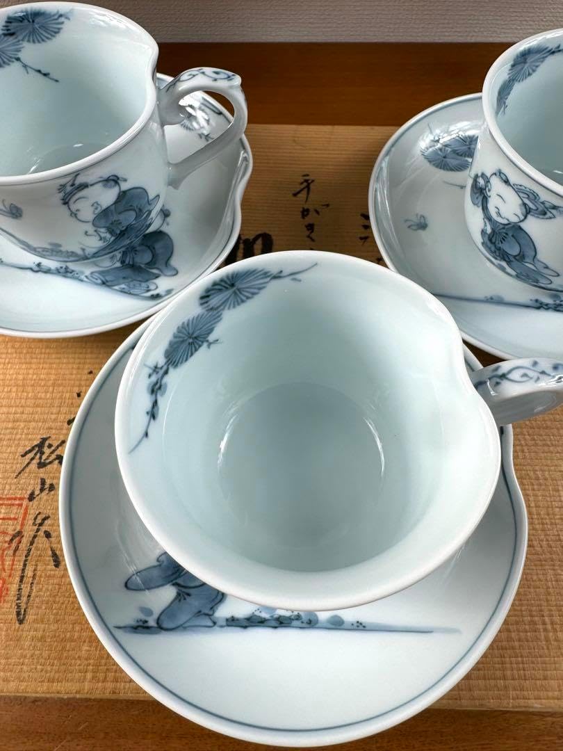 美有田焼 幸楽窯 錦色絵山水 中皿・煮物鉢 5枚セット 美有田焼 幸楽窯 錦色絵山水 中皿・煮物鉢 5枚セット